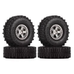 INJORA 1.0 Beadlock Wheel Plastic 5-Spokes Rims Tires Set For 1/24 RC Crawler Car Axial SCX24 AX24 Upgrade Parts -Remote Control Car Shop Sc73829c5f6754e4f92a7e35e17cb6e583