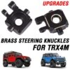 Brass Knuckles Steering Block Steering Knuckle for Traxxas TRX-4M 1/18 Upgrades Parts RC Crawler Accessories Bronco Defender 22g