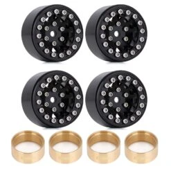 INJORA 4PCS CNC 1.0" Beadlock Wheel Rims For 1/24 RC Crawler Car Axial SCX24 AXI90081 AXI00001 AXI00002 FCX24 Enduro24 (W1049) -Remote Control Car Shop Scdb061c09d8f4110a4d6566b2ad7f752i