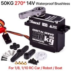 9imod 50KG 60KG 70KG Waterproof Digital Brushless Servo 14V Metal Gear Steering RC Servo For 1/8 1/10 Traxxas Scx10 RC Car 20 9imod 50KG 60KG 70KG Waterproof Digital Brushless Servo 14V Metal Gear Steering RC Servo For 1/8 1/10 Traxxas Scx10 RC Car -Remote Control Car Shop Scde349b793e340e59559f3e446596627N