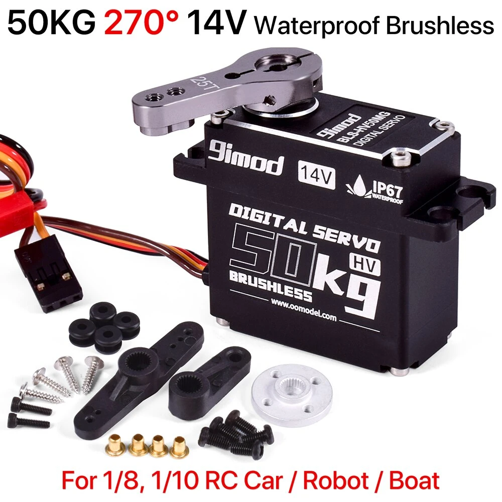 9imod 50KG 60KG 70KG Waterproof Digital Brushless Servo 14V Metal Gear Steering RC Servo For 1/8 1/10 Traxxas Scx10 RC Car 6 9imod 50KG 60KG 70KG Waterproof Digital Brushless Servo 14V Metal Gear Steering RC Servo For 1/8 1/10 Traxxas Scx10 RC Car - Image 6