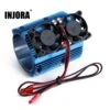 INJORA 1PCS Metal Dual Fan 41-43mm Motor Radiator Heat Sink For 1/8 RC Car Monster Truck SUMMIT E-REVO
