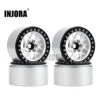 INJORA 4PCS CNC Aluminum 2.2 Beadlock Wheel Rim For 1/10 RC Crawler Car Axial SCX10 RR10 Wraith TRX4 TRX-6