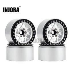 INJORA 4PCS CNC Aluminum 2.2 Beadlock Wheel Rim For 1/10 RC Crawler Car Axial SCX10 RR10 Wraith TRX4 TRX-6