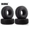 INJORA 4Pcs 1.55" Soft Rubber Wheel Tires 1.55 Inch Tyre For RC Crawler Car Tamiya CC01 LC70 LC80 1/18 Aixal UTB18 Capra