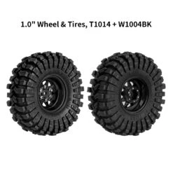 INJORA -3.78mm Offset 1.0 Beadlock Wheel Rims Tires Set For 1/18 1/24 RC Crawler Car Axial SCX24 FMS FCX24 TRX4M (W1004-T1014) -Remote Control Car Shop Sdcedff58a4134c4ebef4f0c7d213171el
