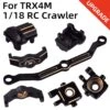TRX4M Upgrades Brass Steering Link Knuckle Alex Diff Cover Caster Blocks For Traxxas TRX-4M 1/18 RC Crawler Defender