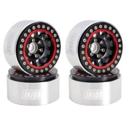 INJORA 4PCS 1.9 Beadlock Wheel Rim Hub CNC Aluminum For 1/10 RC Crawler Car Axial SCX10 90046 AXI03007 TRX4 VS4-10 Gen8 MST CFX -Remote Control Car Shop Sdd455472f84b407bb5317405387a01ffT