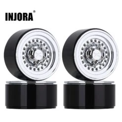 INJORA 4PCS CNC Aluminum 1.0" Beadlock Wheel Rims 27*15mm For 1/24 RC Crawler Car Axial SCX24 FCX24 Enduro24 AX24 (W1001)