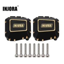INJORA 38g Black Coating Brass Differential Axle Cover For 1/10 RC Crawler SCX10 PRO SCX10 III AR45 Upgrade