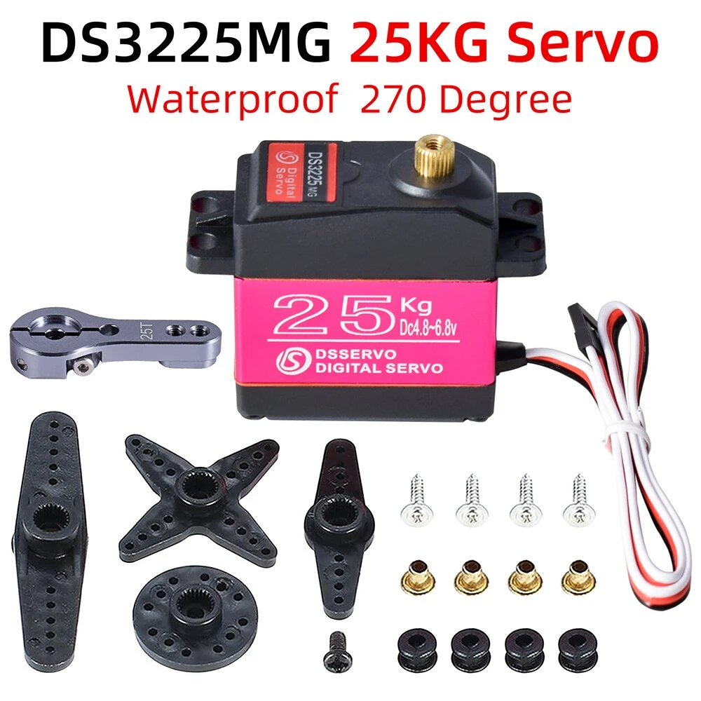 25KG Servo Waterproof RC Servo 1/10 RC Steering Servo Metal Gear High Torque Servo For 1/8 1/12 RC Cars Crawler Buggy Robots 4 25KG Servo Waterproof RC Servo 1/10 RC Steering Servo Metal Gear High Torque Servo For 1/8 1/12 RC Cars Crawler Buggy Robots - Image 4