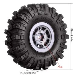 INJORA 1.0 Beadlock Wheel Rims Mud Terrain Tires Set For 1/24 RC Crawler Car Axial SCX24 FMS FCX24 Enduro24 AX24 (W1049-T1007) -Remote Control Car Shop Sdf28d90a85c24e94a59ab6573f309eb1A
