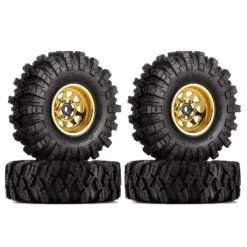 INJORA 1.0 Beadlock Wheel Mud Tires Set Deep Dish Negative Offset 3.78mm For RC Crawler Car Axial SCX24 Enduro24 (W1004-T1007) -Remote Control Car Shop Sdfac17f92d774548bab92afc038a1562e