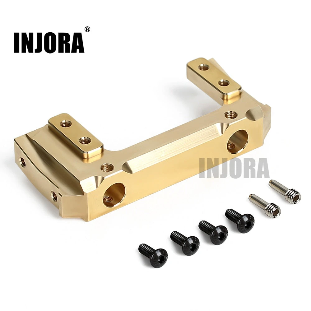 INJORA 1PCS 85g Brass Front Bumper Mount Servo Stand For 1/10 RC Crawler Axial SCX10 II 90046 Upgrade Parts 1 INJORA 1PCS 85g Brass Front Bumper Mount Servo Stand For 1/10 RC Crawler Axial SCX10 II 90046 Upgrade Parts