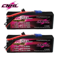 2PCS CNHL 3S 11.1V Lipo Battery 6200mAh 100C Hardcase With EC5 Plug For RC Car Boat Vehicles Truck Tank Truggy Buggy Hobby