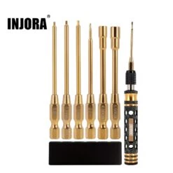 INJORA Quick Change Allen Key Hexagon Screwdrivers Hex Nut Drivers RC Tool Kit For 1/24 Axial SCX24 FMS FCX24 Micro Crawler Car