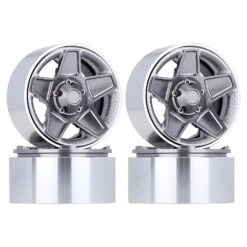 INJORA 4Pcs CNC Metal 1.9" Beadlock 5-Spokes Wheel Rim Hub For 1/10 RC Crawler TRX4 Axial SCX10 90046 Defender D90 D110 -Remote Control Car Shop Se7984a6063e243a19d86d3f30de1c8e1C