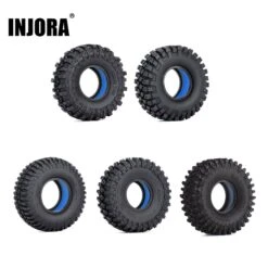 INJORA 1.9" Rubber Wheel Tires With TPE Dual Stage Foam For RC Crawler Car Axial SCX10 90046 TRX4 Upgrade Parts
