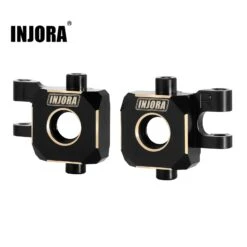INJORA 11g Black Coating Brass Steering Blocks Knuckle For 1/18 RC Crawler TRX4M Upgrade Parts (4M-04)