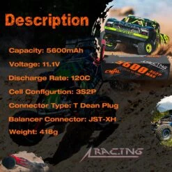 CNHL 3S 11.1V Lipo Battery 5600mAh 8000mAh 120C Hard Case With Deans EC5 Plug For RC Car Boat Tank Truck Vehicle Buggy Truggy -Remote Control Car Shop Se9210a6b80c5458da46f4cdd5b4fd0eer