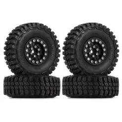 INJORA 1.0" Aluminum Beadlock Wheels & Soft Rubber Tires Set For 1/24 RC Crawler Car Axial SCX24 Gladiator AX24 (W1022-T1002) -Remote Control Car Shop Se970ca43128b44f4b501feadc39b2ae4V