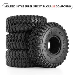 INJORA 62*24mm S4 All Terrain 1.0 Wheel Tires For 1/18 1/24 RC Crawler Car Axial SCX24 FCX24 Enduro24 AX24 (T2450) -Remote Control Car Shop Se9a22422a73a4bb19343b164ecaf9713l