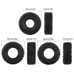 INJORA 1.0 Beadlock Wheel Plastic 5-Spokes Rims Tires Set For 1/24 RC Crawler Car Axial SCX24 AX24 Upgrade Parts -Remote Control Car Shop Seaa85bf6dd514647a194ea51e621e7a4E