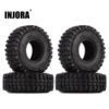 INJORA 1.0" Soft Rubber Mud Terrain Wheel Tires For 1/18 1/24 RC Crawler Car Axial SCX24 Gladiator AX24 Upgrade Part (T1002)