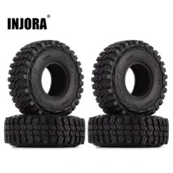 INJORA 1.0" Soft Rubber Mud Terrain Wheel Tires For 1/18 1/24 RC Crawler Car Axial SCX24 Gladiator AX24 Upgrade Part (T1002)