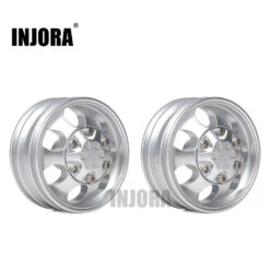 INJORA 2Pcs CNC Metal Front Rear Wheel Rim Hub For 1:14 RC Car Tamiya Tractor Truck -Remote Control Car Shop Secc6ae33678e4d2ba83a829b2b47d586J
