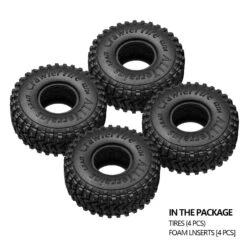 INJORA 62*24mm S4 All Terrain 1.0 Wheel Tires For 1/18 1/24 RC Crawler Car Axial SCX24 FCX24 Enduro24 AX24 (T2450) -Remote Control Car Shop Sed1760808f4449d3a749044583e2c534B