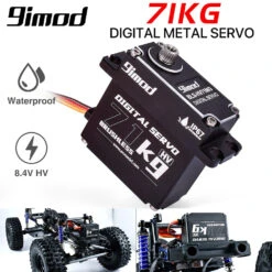 9iMOD RC Servo 71KG Brushless Waterproof Servo Metal Gear Steering High Speed High Torque Servo HV For 1/8 1/10 RC Car Robot