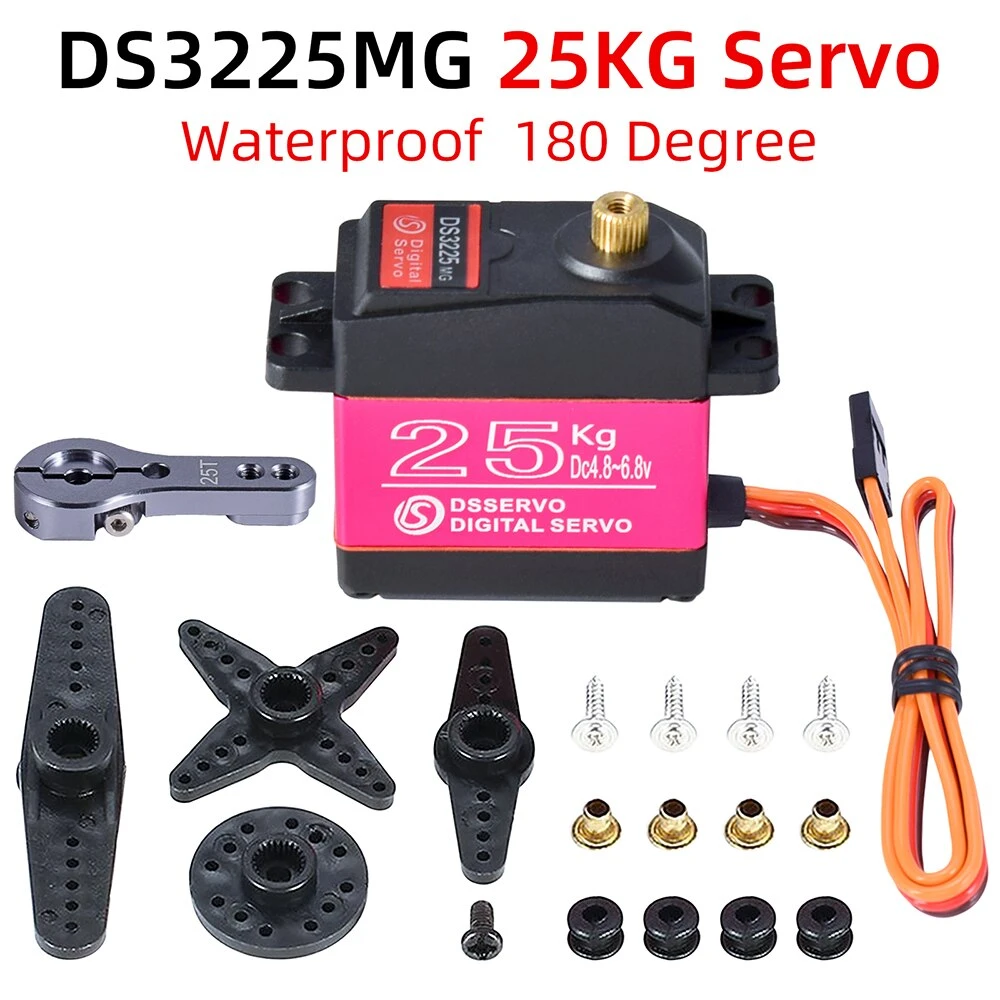 25KG Servo Waterproof RC Servo 1/10 RC Steering Servo Metal Gear High Torque Servo For 1/8 1/12 RC Cars Crawler Buggy Robots 8 25KG Servo Waterproof RC Servo 1/10 RC Steering Servo Metal Gear High Torque Servo For 1/8 1/12 RC Cars Crawler Buggy Robots - Image 8