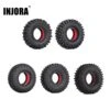 INJORA 4PCS 1.9" Rubber Wheel Tires With Dual Stage TPE Foam For RC Crawler Car Axial SCX10 90046 TRX4 D90 Redcat Gen8