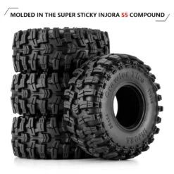 INJORA 58*24mm Swamp Stomper 1.0" Wheel Tires For 1/24 1/18 RC Crawler Car SCX24 AX24 TRX4M FCX24 (T1015) -Remote Control Car Shop Sf3618f13df484865bac751640ba085604