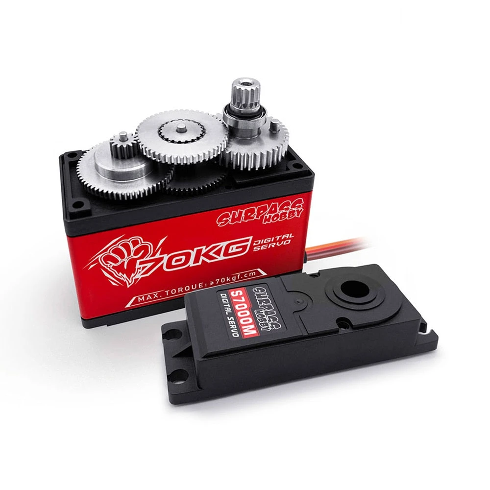 Surpass Hobby 15T 70KG 1/5 Scale Servo Motors High Torque Servo Digital DC Metal Gear For 1/6 1/4 RC Car Buggy Boat Robot S7000M 2 Surpass Hobby 15T 70KG 1/5 Scale Servo Motors High Torque Servo Digital DC Metal Gear For 1/6 1/4 RC Car Buggy Boat Robot S7000M - Image 2