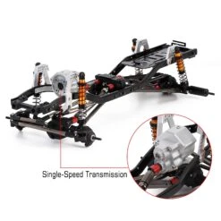 INJORA 313mm Wheelbase Metal Chassis Frame With Prefixal Single / 2-Speed Transmission For 1/10 RC Crawler Car Axial SCX10 90046 -Remote Control Car Shop Sf471d1850173443dbb31d6da6283bd59t