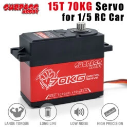 Surpass Hobby 15T 70KG 1/5 Scale Servo Motors High Torque Servo Digital DC Metal Gear For 1/6 1/4 RC Car Buggy Boat Robot S7000M