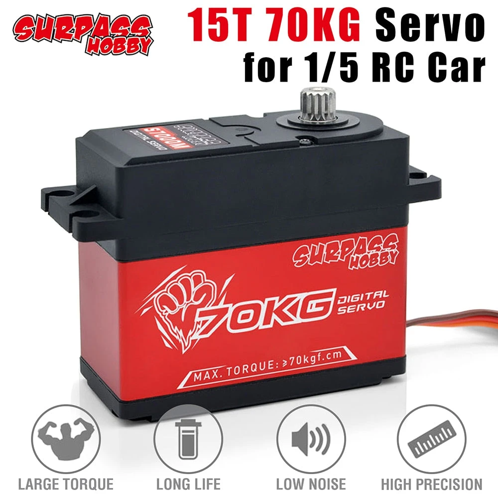 Surpass Hobby 15T 70KG 1/5 Scale Servo Motors High Torque Servo Digital DC Metal Gear For 1/6 1/4 RC Car Buggy Boat Robot S7000M 1 Surpass Hobby 15T 70KG 1/5 Scale Servo Motors High Torque Servo Digital DC Metal Gear For 1/6 1/4 RC Car Buggy Boat Robot S7000M