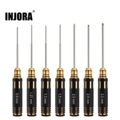 INJORA 0.9/1.27/1.3/1.5/2.0/2.5/3mm Hex RC Tool Kit HSS Steel Hexagon Screwdriver Set For RC Crawler Car Boat Helicopter Model