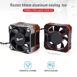 2PCS SURPASS HOBBY Rocket RC Motor Fun 50mm Metal Cooling Fan 8.5V/10000RPM Heat Dissipation For 1/8 1/5 1/6 RC Car Truck -Remote Control Car Shop Sf89ff78f3e46460aa61e91c55b5c281dr