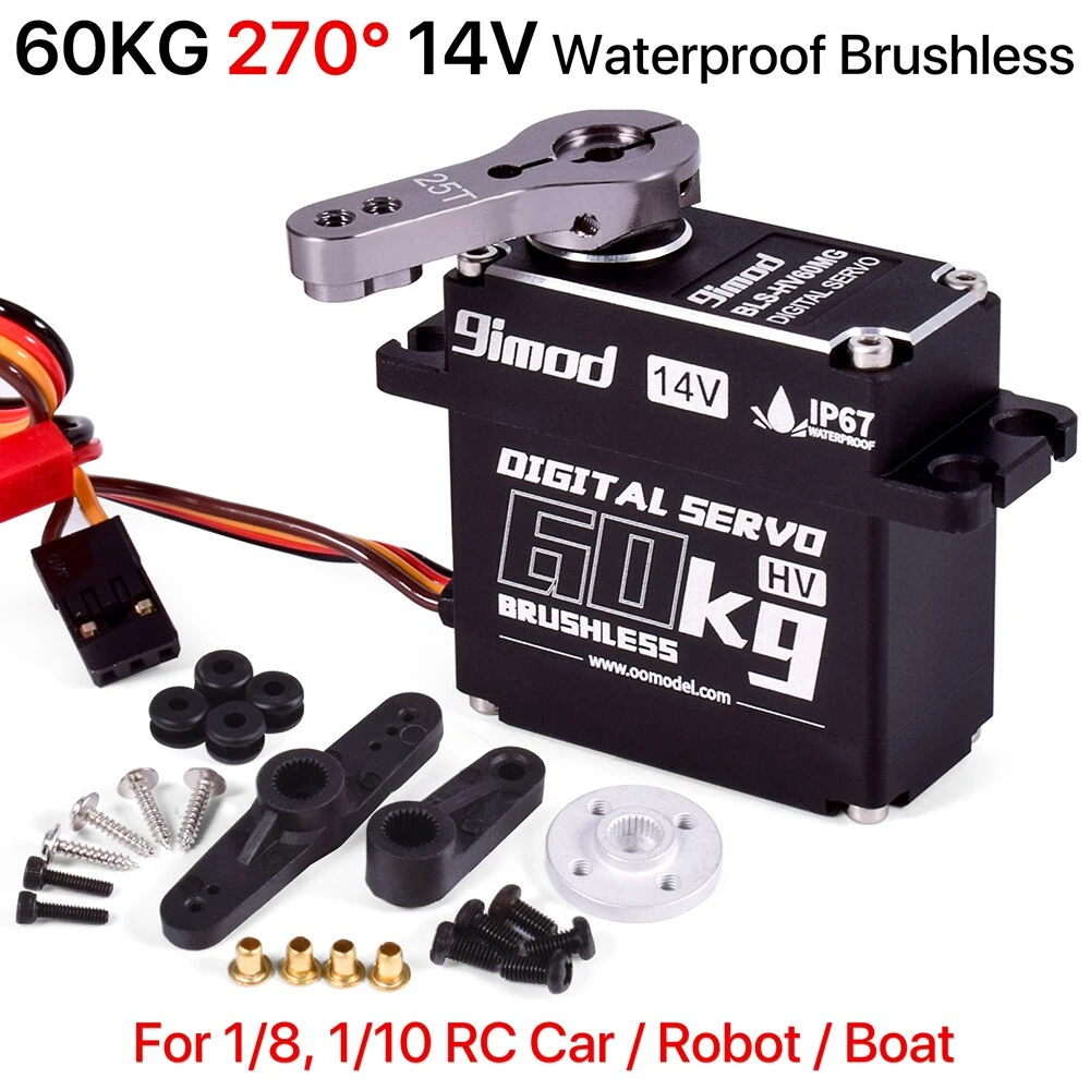 9imod 50KG 60KG 70KG Waterproof Digital Brushless Servo 14V Metal Gear Steering RC Servo For 1/8 1/10 Traxxas Scx10 RC Car 3 9imod 50KG 60KG 70KG Waterproof Digital Brushless Servo 14V Metal Gear Steering RC Servo For 1/8 1/10 Traxxas Scx10 RC Car - Image 3