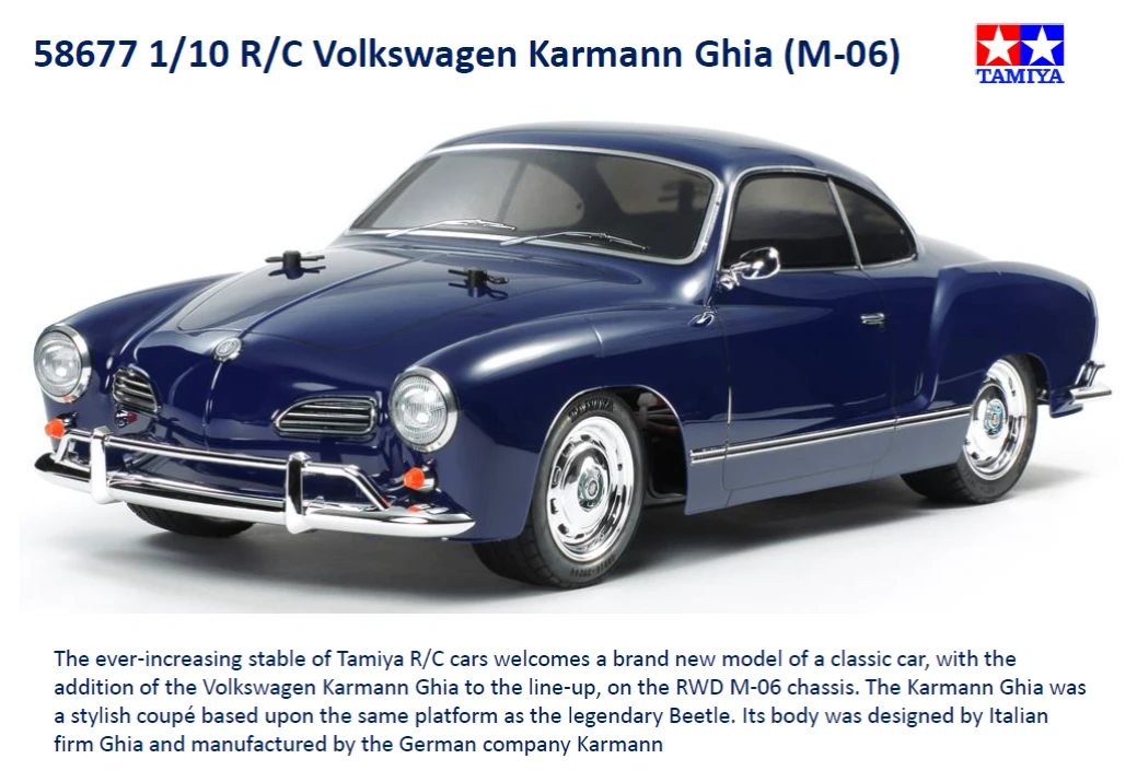 TAMIYA Volkswagen Karmann Ghia (M-06) 58677 2 TAMIYA Volkswagen Karmann Ghia (M-06) 58677 - Image 2