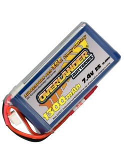 Overlander 1300MAH 7.4V 2S 35C SUPERSPORT PRO LIPO BATTERY 2562